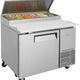 Turbo Air - 44" Super Deluxe Refrigerated Pizza Prep Table with 1 Solid Door - TPR-44SD-N