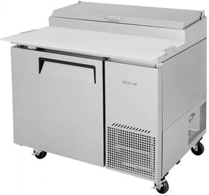 Turbo Air - 44" Super Deluxe Refrigerated Pizza Prep Table with 1 Solid Door - TPR-44SD-N