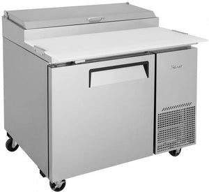 Turbo Air - 44" Super Deluxe Refrigerated Pizza Prep Table with 1 Solid Door - TPR-44SD-N