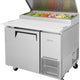 Turbo Air - 44" Super Deluxe Refrigerated Pizza Prep Table with 1 Solid Door - TPR-44SD-N