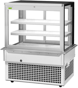 Turbo Air - 47" Square Glass Three Tier Drop-In Refrigerated Bakery Display Case - TBP48-54FDN