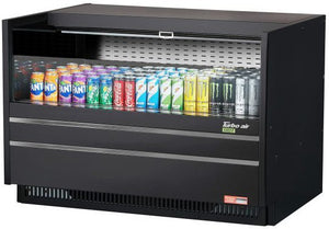 Turbo Air - 48" Black Drop-In Refrigerated Open Display Case Merchandiser - TOM-48UC-B-N