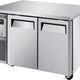 Turbo Air - 48" Dual Temperature Undercounter Refrigerator / Freezer with 2 Solid Doors - JURF-48-N