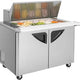 Turbo Air - 48" Mega Top Dual Sided Refrigerated Sandwich Prep Table with 2 Doors - TST-48SD-18-N