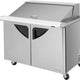 Turbo Air - 48" Mega Top Dual Sided Refrigerated Sandwich Prep Table with 2 Doors - TST-48SD-18-N