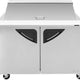 Turbo Air - 48" Mega Top Dual Sided Refrigerated Sandwich Prep Table with 2 Doors - TST-48SD-18-N