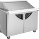 Turbo Air - 48" Mega Top Dual Sided Refrigerated Sandwich Prep Table with 2 Doors - TST-48SD-18-N