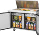 Turbo Air - 48" Mega Top Dual Sided Refrigerated Sandwich Prep Table with 2 Doors - TST-48SD-18-N