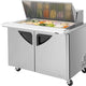 Turbo Air - 48" Mega Top Dual Sided Refrigerated Sandwich Prep Table with 2 Doors - TST-48SD-18-N