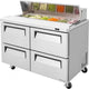 Turbo Air - 48" Refrigerated Sandwich Prep Table with 4 Drawers - TST-48SD-D4-N