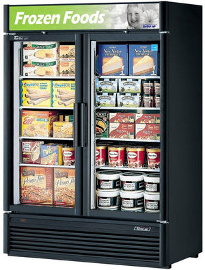 Turbo Air - 51" Full Height Black 2 Swing Glass Merchandiser Door Freezer - TGF-47SDB-N