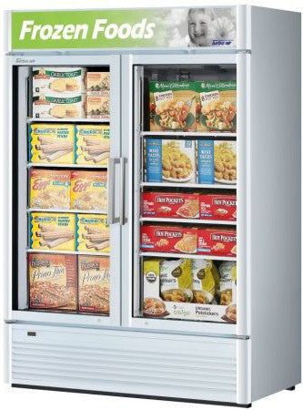 Turbo Air - 51" Full Height White 2 Swing Glass Merchandiser Door Freezer - TGF-47SDW-N