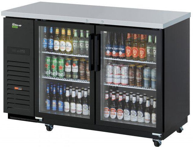 Turbo Air - 59" Back Bar Cooler with 2 Glass Doors - TBB-2SGD-N