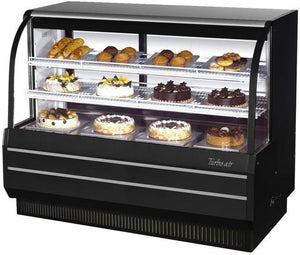 Turbo Air - 60" Black European Curved Glass Refrigerated Bakery Display Case - TCGB-60-B-N