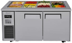 Turbo Air - 60" Stainless Steel Refrigerated Buffet Display Table With Two Solid Doors - JBT-60-N