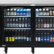 Turbo Air - 61" Narrow Back Bar Cooler with 2 Black Glass Doors - TBB-24-60SGD-N