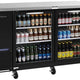 Turbo Air - 61" Narrow Back Bar Cooler with 2 Black Glass Doors - TBB-24-60SGD-N