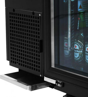 Turbo Air - 61" Narrow Back Bar Cooler with 2 Black Glass Doors - TBB-24-60SGD-N