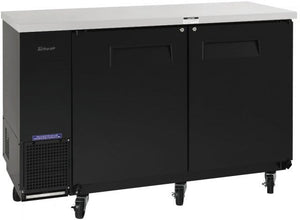 Turbo Air - 61" Narrow Back Bar Cooler with 2 Black Solid Doors - TBB-24-60SBD-N6