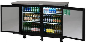 Turbo Air - 61" Narrow Back Bar Cooler with 2 Black Solid Doors - TBB-24-60SBD-N6