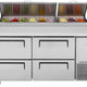 Turbo Air - 67" Pizza Prep Table with 4 Drawers - TPR-67SD-D4-N