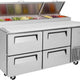 Turbo Air - 67" Pizza Prep Table with 4 Drawers - TPR-67SD-D4-N