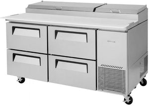 Turbo Air - 67" Pizza Prep Table with 4 Drawers - TPR-67SD-D4-N