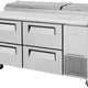 Turbo Air - 67" Pizza Prep Table with 4 Drawers - TPR-67SD-D4-N