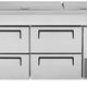 Turbo Air - 67" Pizza Prep Table with 4 Drawers - TPR-67SD-D4-N