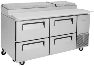 Turbo Air - 67" Pizza Prep Table with 4 Drawers - TPR-67SD-D4-N