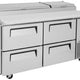 Turbo Air - 67" Pizza Prep Table with 4 Drawers - TPR-67SD-D4-N