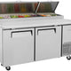 Turbo Air - 67" Super Deluxe Refrigerated Pizza Prep Table with 2 Solid Doors - TPR-67SD-N