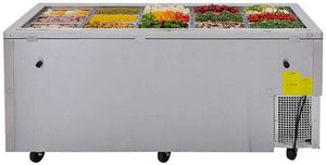 Turbo Air - 72" Stainless Steel Refrigerated Buffet Display Table With Three Solid Doors - JBT-72-N