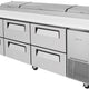 Turbo Air - 93" Pizza Prep Table with 6 Drawers - TPR-93SD-D6-N