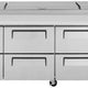 Turbo Air - 93" Pizza Prep Table with 6 Drawers - TPR-93SD-D6-N