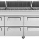 Turbo Air - 93" Pizza Prep Table with 6 Drawers - TPR-93SD-D6-N