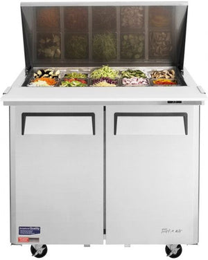 Turbo Air - E-Line 36.3" Two Door Mega Top Refrigerated Salad Prep Table - EST-36-15-N6