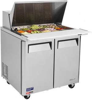 Turbo Air - E-Line 36.3" Two Door Mega Top Refrigerated Salad Prep Table - EST-36-15-N6