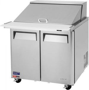 Turbo Air - E-Line 36.3" Two Door Mega Top Refrigerated Salad Prep Table - EST-36-15-N6