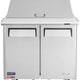 Turbo Air - E-Line 36.3" Two Door Mega Top Refrigerated Salad Prep Table - EST-36-15-N6