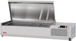 Turbo Air - E-Line 47" Stainless Steel Refrigerated Countertop Salad Prep Table with GN Pans - CTST-1200-13-N