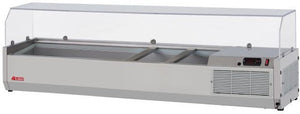 Turbo Air - E-Line 48" Stainless Steel Refrigerated Countertop Salad Prep Table with Clear Hood - CTST-1200G-N