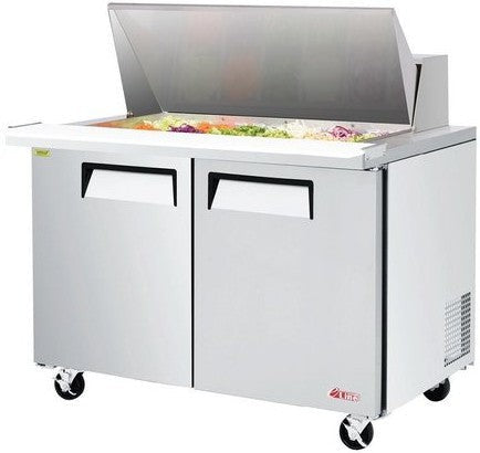 Turbo Air - E-Line 48.25" Two Door Mega Top Refrigerated Salad Prep Table - EST-48-18-N-V