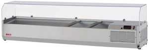 Turbo Air - E-Line 60" Stainless Steel Refrigerated Countertop Salad Prep Table with Clear Hood - CTST-1500G-N