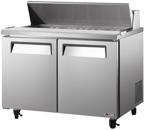 Turbo Air - E-Line 60.25" 2 Door Refrigerated Sandwich Prep Table - EST-60-N