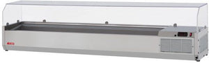 Turbo Air - E-Line 72" Stainless Steel Refrigerated Countertop Salad Prep Table with Clear Hood - CTST-1800G-N