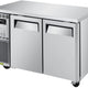 Turbo Air - J Series 48" Narrow Undercounter Refrigerator with Side Mounted Compressor and 2 Solid Doors - JUR-48S-N6