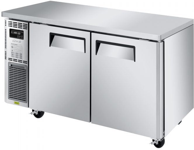 Turbo Air - J Series 60" Narrow Undercounter Freezer with Side Mounted Compressor with 2 Doors - JUF-60S-N