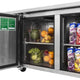 Turbo Air - J Series 60" Narrow Undercounter Refrigerator with Side Mounted Compressor and 2 Solid Doors - JUR-60S-N6