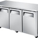 Turbo Air - J Series 72" Narrow Undercounter Refrigerator with Side Mounted Compressor and 3 Solid Doors - JUR-72S-N6